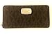 Michael Kors Signature Black PVC Zip Around Continental Wallet