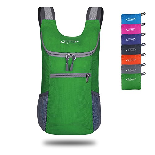 G4Free Small Packable Shoulder Backpack Lightweight Hiking Daypacks Small Casual Foldable Camping Outdoor Bag 11L(Green)