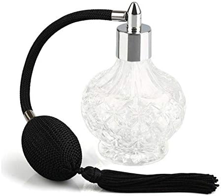 AFTWLKJ ビンテージクリスタル香水瓶80ml黒の長い電球スプレーアトマイザーレディプレゼント (Specifications : 80ml)