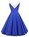 GownTown Womens 1950s Vintage Dress V-Neck Dresses Swing Stretchy Dresses