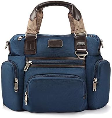 Waterproof Laptop Bag,Business Travel Large Capacity Multi-pocket Handbag Crossbody Bag Blue 15.35''x11.42''x3.94''