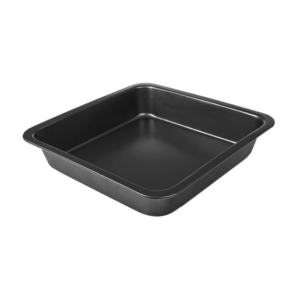 Square Cake Tin Non Stick Sandwich Cake Pan, Double Coated Carbon Steel Fixed Base Baking Sheet Molds - Inner Diameter 8 Inch(20 cm)