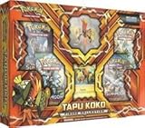 Pokemon TCG: Tapu Koko Figure Collection + Bonus GIFT 15x Ace's Metallic Premium Card Sleeves