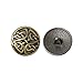 HOUSWEETY 20PCs Metal Buttons Sewing Knots Round Bronze Tone 17mm B37314