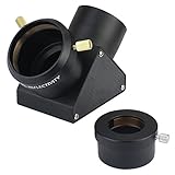 Solomark 2inch Explorer Enhanced Dielectric Diagonal Mirror with 2inch-1.25inch Adapter - ENHANCED 99% REFLECTIVITY for Maximum View Brightness and Sharpness-Carbon Fiber Side Plates