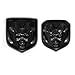 2pcs OEM Front Grille EMBLEM and Rear Tailgate BADGE 3D Skull Replacement for Ram 1500 2500 3500 Black fit 2013-2018