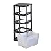 Muscle Rack PDT4 4 Drawer Tower, Black Frame with Clear Drawers