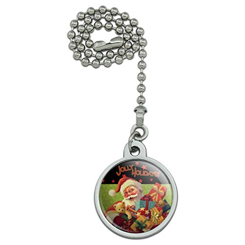 GRAPHICS & MORE Christmas Jolly Holidays Santa Graphic Ceiling Fan and Light Pull Chain