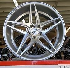 20" INCH STAGGERED BLAQUE DIAMOND BD-8 WHEELS RIMS & TIRES BMW 3 4 5 6 7 CHEVY