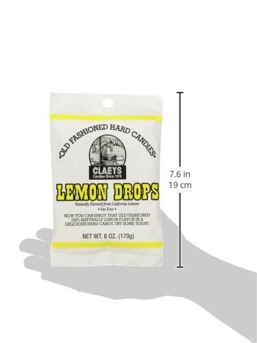 Claey's Old Fashioned Hard Candy Lemon, 6 Ounce