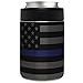 Aretty - American Flag Blue Line Police Vinyl Skin Decal for The Yeti Rambler Colster (Colster Not Included)