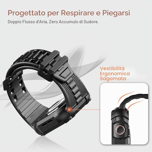 Fullmosa Rugged Cover with Replacement Straps Compatible with Apple Watch 45 mm 44 mm SE 3 2 1 Series 9/8/7/6/5/4, Military Protective Bumper Case, Sport TPU Strap for iWatch 44 mm 45 mm, Black