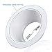 TORCHSTAR 12 Pack 6 Inch Recessed Can Light Trim with White Metal Step Baffle, for 6 inch Recessed Can, Detachable Iron Ring Included, Fit Halo/Juno Remodel Recessed Housing, Line Voltage Available