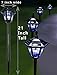Black Vintage Hexagon Light Solar Lantern Post Garden Stake with Wall Mount Solar Lantern Lights