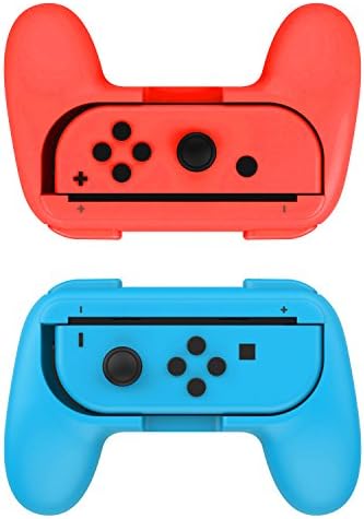 Joy-Con Grip Controller for Nintendo Switch, Neropoke Joy Con Handle Kits Comfort Protective Case for All Nintendo Switch Game (Red+Blue)