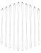 Mudder 5 Sizes 925 Silver Plated Snake Chain Necklace, 10 Pieces