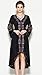 R.Vivimos® Womens Cotton Embroidered High Low Long Dresses 3XL Black