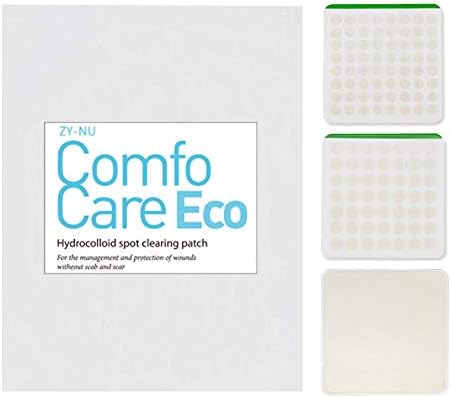 ZY-NU Comfo Care Eco - Hydrocolloid, Pimple Patch, Acne Treatment, Acne Patch, 114 Patches
