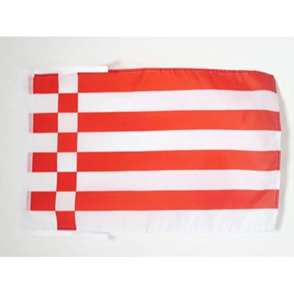 AZ FLAG - Bremen Flag - 18'' x 12'' - 100% Polyester Germany - German region of Bremen Small Banner with Two Cords - Fade Resistant - Vivid Colors - 18x12 in - 45x30 Cm — image 1