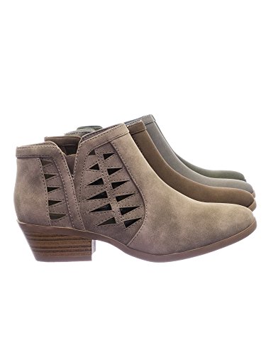 Stacked Block Heel Ankle Booties 