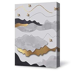 Canvas Wall Art for Living Room,Bedroom Home Decoration Gilding Abstract Artwork Ready to Hang - 12x18 inches