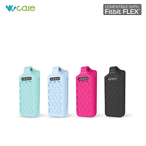 WoCase Pendant Necklace (Vibrant Pack of 4, Diamond) for Fitbit Flex Activity and Sleep Tracker Wristband Band Bracelet ( (Best Gift for Fitbit Flex User)
