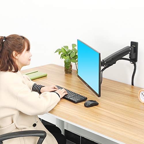NB North Bayou Monitor Wall Mount LED & LCD TV Mount Gas Strut Arm Fits 27"- 45" Computer Monitors or TV from 6.6lbs to 28.6 lbs - Thumbnail 6