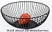 Fanduo Metal Wire Fruit Basket -Kitchen Countertop small bowl for Bread, fruit,Snacks, Households Items Storage, Black