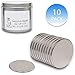 Neodymium Magnets - Thin Round Flat Disc - The Strongest & Most Powerful Rare Earth Magnet - Bulk Pack of 10 - Cool for Fridge, Therapy and Crafts