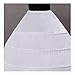 Fair Lady Women's 6 Hoops Wedding Petticoat Underskirt White Floor Length Ball Gown