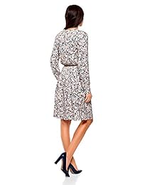 Colección oodji vestido de viscosa con cinturón para mujer