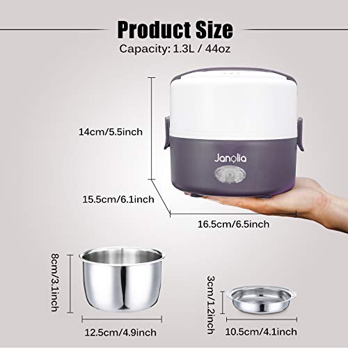 Janolia Electric Food Heater, Portable Electric Lunch Box, 1.3L/44oz