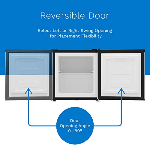 hOmelabs Upright Freezer 1.1 Cubic Feet Compact Reversible Single