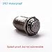 Latching Push Button Switch, URTONE UR129, 1NO ON-Off DC/AC 36V 2A Metal Shell Suitable for 12mm 1/2