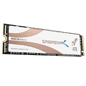 SABRENT 4TB Rocket Q4 NVMe PCIe 4.0 M.2 2280 Interne SSD Solid State schijf met maximale prestaties R/W 4900/3500 MB/s…