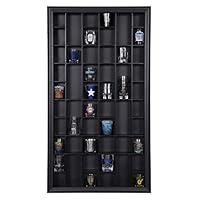 Gallery Solutions 17x32 Display Hinged Front, Black Shot Glass Case OD 17.8875X32.4375