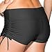 Micosuza Womens Swim Bottoms Black Brief Boy Shorts with Adjustable Ties Black M