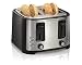 Hamilton Beach 4-Slice Extra-Wide Slot Toaster with Defrost and Bagel Functions, Shade Selector, Toast Boost, Auto-Shutoff and Cancel Button, Black (24633)