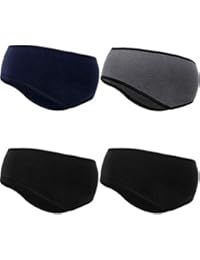 4 Pieces Ear Warmers Headband Ear Muffs Headband Fleece Headband Non-slip Winter Ear Headband for Running Outdoor Activities (Color Set 1)