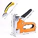 Glarks Heavy Duty 3-in-1 Staple Gun with Staple Remover Kit, Hand Operated Carbon Steel Brad Nail Gun, Tacker Tool for Fixing Material Decoration Carpentry Furniture, Doors and Windows, Billboards