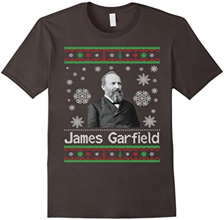 Mens James Garfield Ugly Christmas Sweater T-Shirt 2XL Asphalt