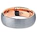 Charming Jewelers Tungsten Wedding Band Ring 7mm Men Women Comfort Fit 18k Rose Yellow Gold Plated Blue Black Grey Dome Brushed