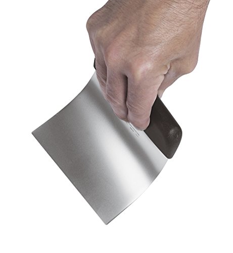 Paderno World Cuisine 4-3/4-Inch by 3-3/4-Inch Diameter Flexible Stainless Steel Dough Scraper