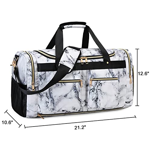 Weekender Overnight Duffel Bag Shoe Pocket for Women Men Weekend Travel