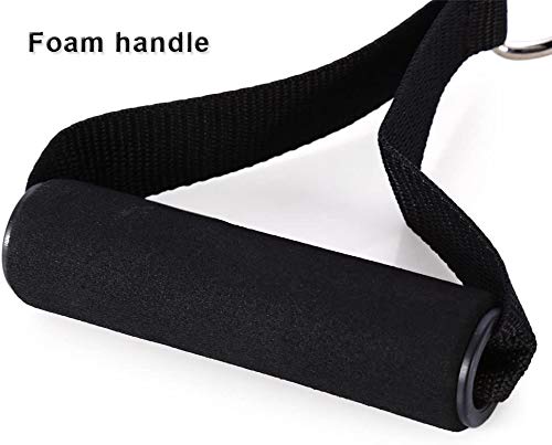 AIKESIWAY Resistance Bands Handles,Exercise Handles Foam,Resistance Tube Handle Super Strong Nylon Webbing for Resistance Training(1 Pairs)(Foam Handgrips)
