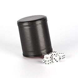 Magic Vosom Felt Lined Professional Dice Cup with 5