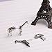 Uisex Front Back 3d Giraffe Animal Pierced Ear Studs Earrings Tibetan Silver