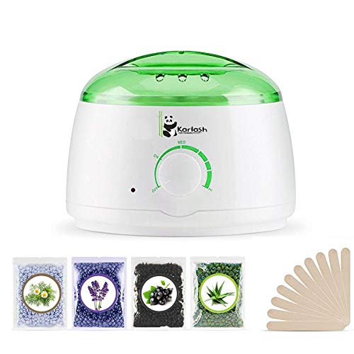image for Karlash Wax Warmer Hair Removal Kit with Hard Wax Beans and Wax Applic