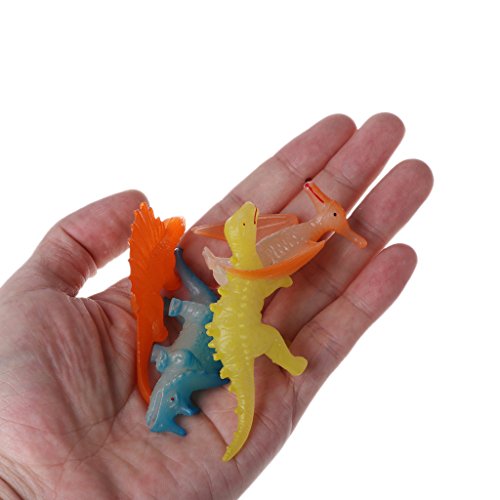 JAGENIE 12pcs Glow in The Dark Luminous Jurassic Dinosaur Toy Model Toys Kids GiftChristmas New Year Gift,1 pc, Random Delivery