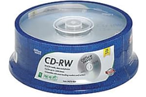 Office Depot Brand CD-RW Rewritable Media Spindle, 700MB/80 Minutes, 12x, Pack Of 25